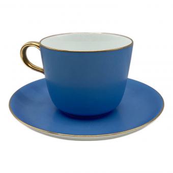 大倉陶園 (オオクラトウエン) カップ&ソーサー ブルー 金枠