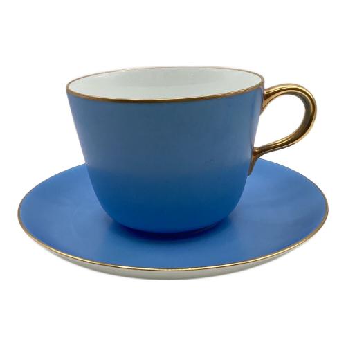 大倉陶園 (オオクラトウエン) カップ&ソーサー ブルー 金枠