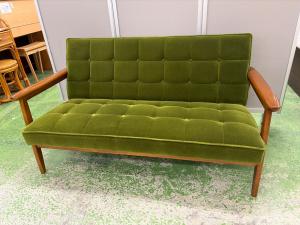 カリモク60 (カリモクロクマル) 2人掛けソファー W36173QW  モケットグリーン Kチェア