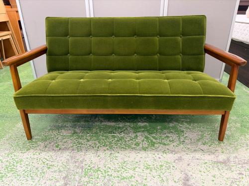 カリモク60 (カリモクロクマル) 2人掛けソファー W36173QW  モケットグリーン Kチェア