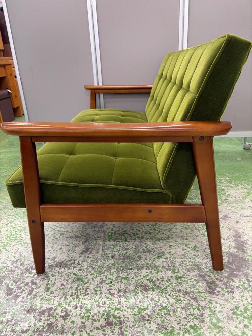 カリモク60 (カリモクロクマル) 2人掛けソファー W36173QW  モケットグリーン Kチェア