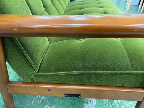 カリモク60 (カリモクロクマル) 2人掛けソファー W36173QW  モケットグリーン Kチェア