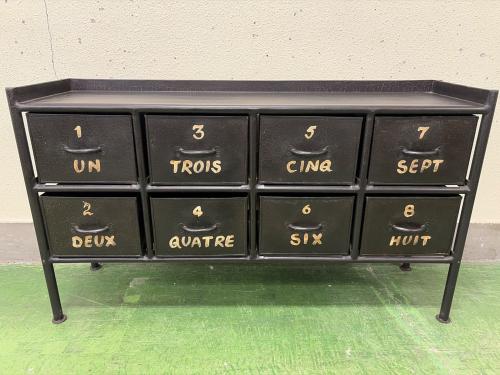 journal standard Furniture (ジャーナルスタンダードファニチャー) キャビネット 廃盤品 幅:約116㎝ ブラック GUIDEL 8 DRAWER CHEST WIDE