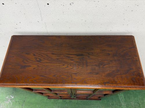 三越家具 (ミツコシカグ) キャビネット ガラス扉ヒビ有 ブラウン Brugge