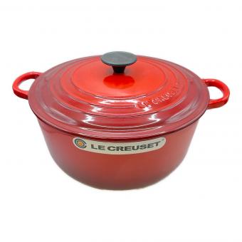 LE CREUSET (ルクルーゼ) 両手鍋 SIZE 26cm レッド
