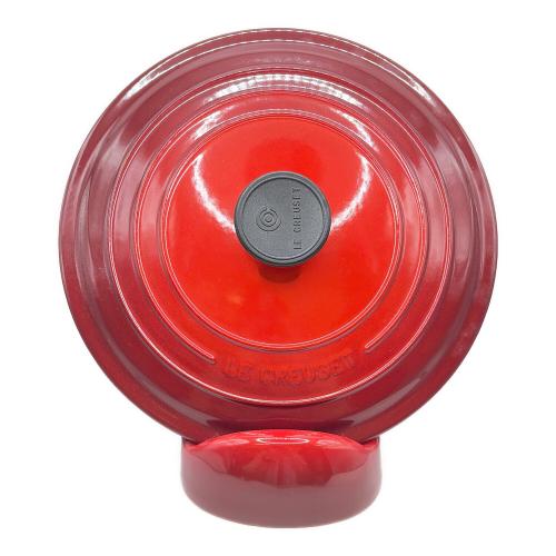 LE CREUSET (ルクルーゼ) 両手鍋 SIZE 26cm レッド