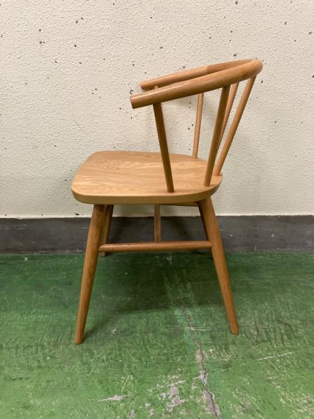 ☘️送料込⭐️美品⭐️カバー付⭐️廃盤希少⭐️無印良品⭐️オーク材チェア⭐️１脚 無印良品 (ムジルシリョウヒン) オーク材アームチェアー丸脚 廃盤品