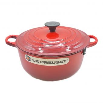 LE CREUSET (ルクルーゼ) 鍋 20cm チェリーレッド ココット・ロンド