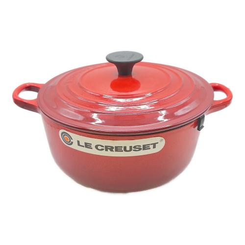 LE CREUSET (ルクルーゼ) 鍋 20cm チェリーレッド ココット・ロンド