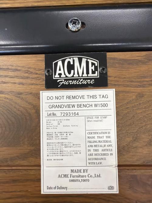 ACME Furniture (アクメファニチャー) ベンチ GRANDVIEW  ブラウン