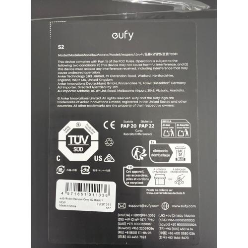 Anker (アンカー) ロボットクリーナー Eufy Robot Vacuum Omni S2