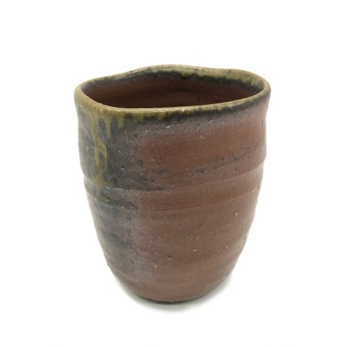 備前焼 鍋島俊道 寄火人窯 (ビゼンヤキ) 湯呑み 未使用品