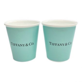 TIFFANY & Co. (ティファニー) コーヒーカップ ボーンチャイナ 2Pセット