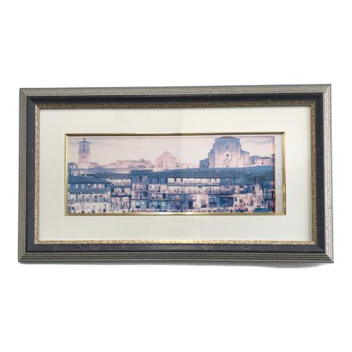 笹倉鉄平 マイヨール広場 複製画　インテリア額