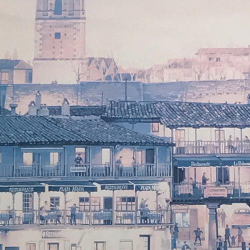 笹倉鉄平 マイヨール広場 複製画　インテリア額