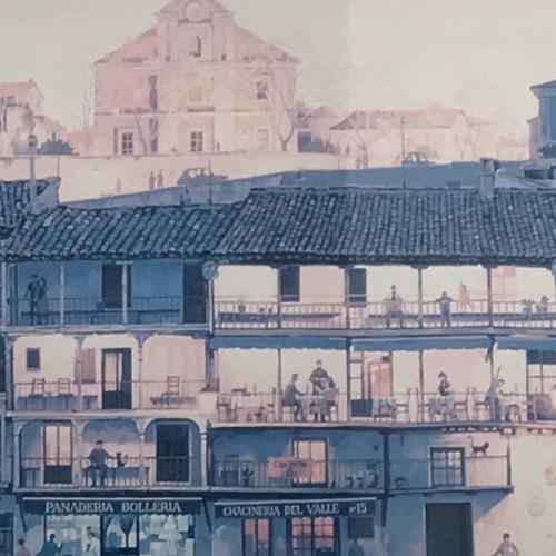 笹倉鉄平 マイヨール広場 複製画　インテリア額