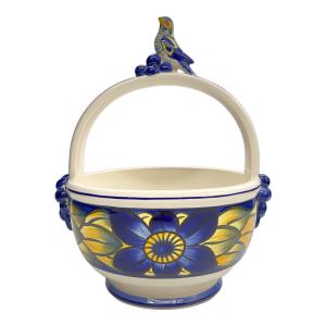 ROYAL COPENHAGEN (ロイヤル・コペンハーゲン) Blue Pheasant（ブルーフェザン） ハンドルバスケット クリスチャン・ヨアヒム 廃盤品