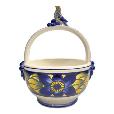 ROYAL COPENHAGEN (ロイヤル・コペンハーゲン) Blue Pheasant（ブルーフェザン） ハンドルバスケット クリスチャン・ヨアヒム 廃盤品