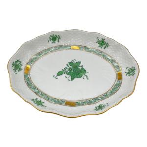 Herend (ヘレンド) オーバルディッシュ アポニーグリーン