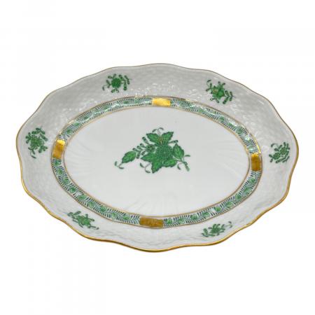 Herend グリーン オーバルディッシュ Herend (ヘレンド) オーバルディッシュ アポニーグリーン