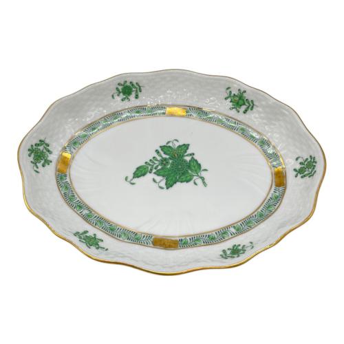 Herend (ヘレンド) オーバルディッシュ アポニーグリーン