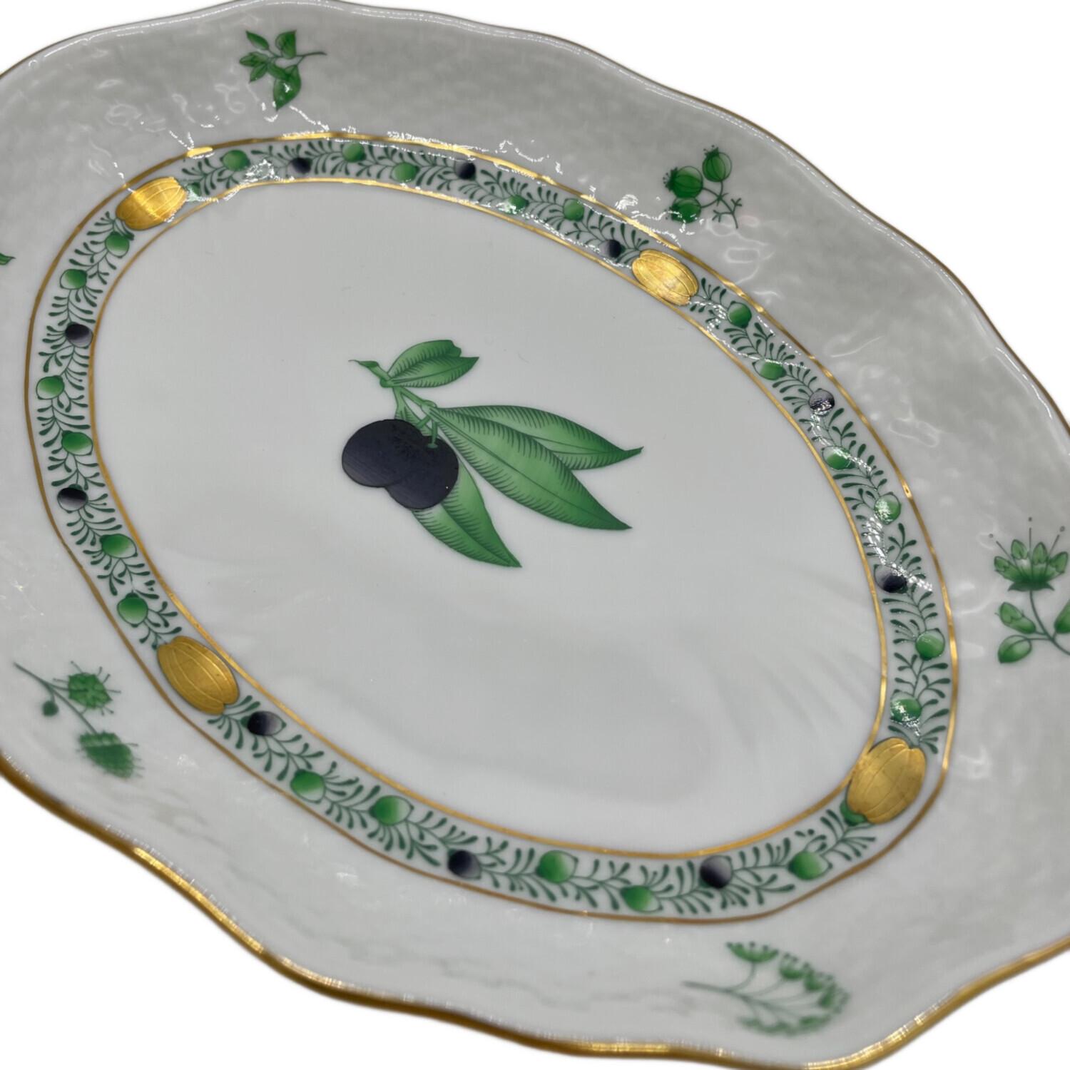 Herend (ヘレンド) オーバルディッシュ アピシウスのハーブ