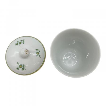 【希少】リチャードジノリ グリーンコック　スクエア　皿　金彩　花　四角　鳥 RICHARD GINORI (リチャードジノリ) 蓋付カップ グリーンコック