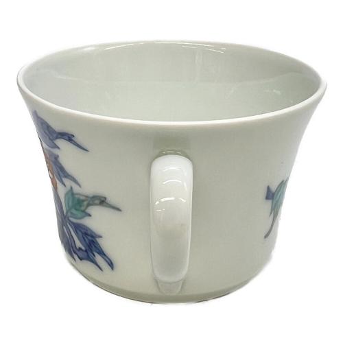 カップ&ソーサー 色鍋島 錦花絵紅茶碗 2P 今泉今右衛門作