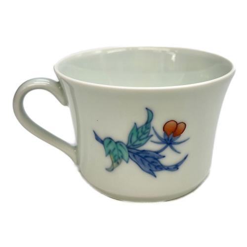 カップ&ソーサー 色鍋島 錦花絵紅茶碗 2P 今泉今右衛門作