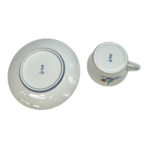 カップ&ソーサー 色鍋島 錦花絵紅茶碗 2P 今泉今右衛門作