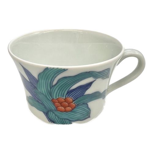 カップ&ソーサー 色鍋島 錦花絵紅茶碗 2P 今泉今右衛門作