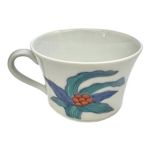 カップ&ソーサー 色鍋島 錦花絵紅茶碗 2P 今泉今右衛門作