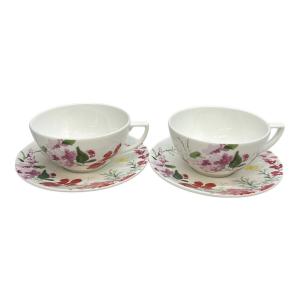 Wedgwood (ウェッジウッド) ペアカップ&ソーサー Jasper Conran フローラル