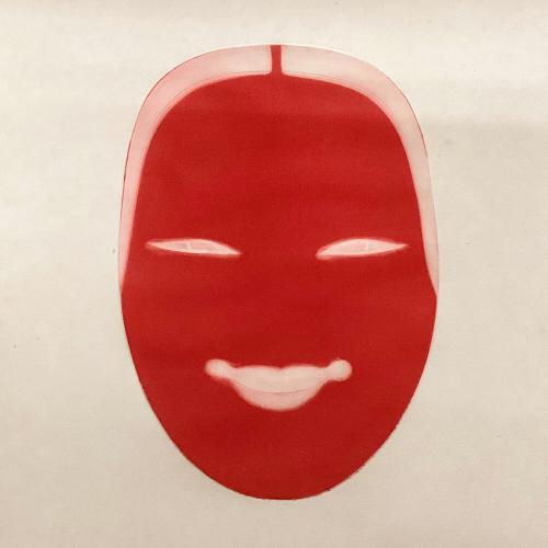 版画 額装 木村光佑 「能面 NOH MASK RED」