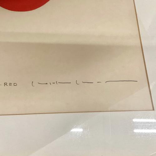 版画 額装 木村光佑 「能面 NOH MASK RED」