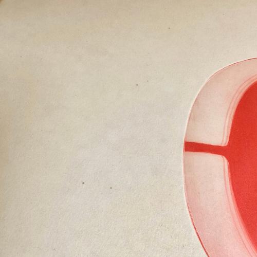 版画 額装 木村光佑 「能面 NOH MASK RED」