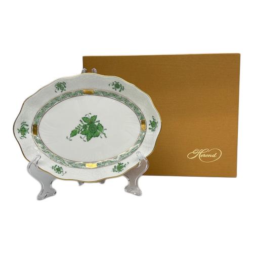 Herend (ヘレンド) オーバルプレート アポニーグリーン