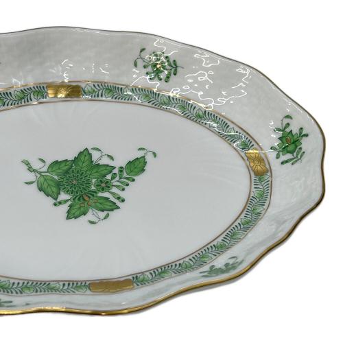 Herend (ヘレンド) オーバルプレート アポニーグリーン