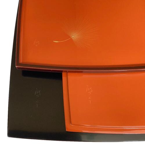 輪島塗 重箱二段 飛花の図 台付 小西啓介作｜トレファクONLINE