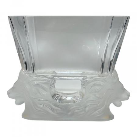 LALIQUE (ラリック) 花瓶 DOUBLE LION HEAD VASE GLASS｜トレファクONLINE