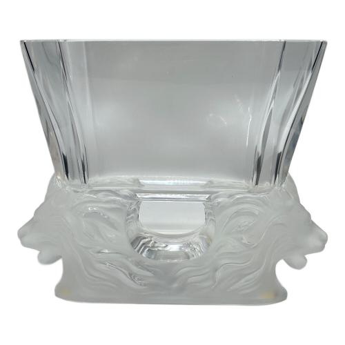 LALIQUE (ラリック) 花瓶 DOUBLE LION HEAD VASE GLASS
