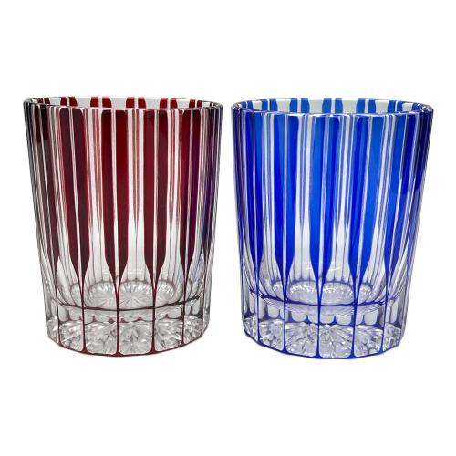 天満切子 (テンマキリコ) ロックグラス 羽根 2Pセット