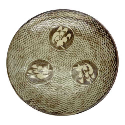 島岡達三 (シマオカ タツゾウ) 大皿 地釉/縄文象嵌