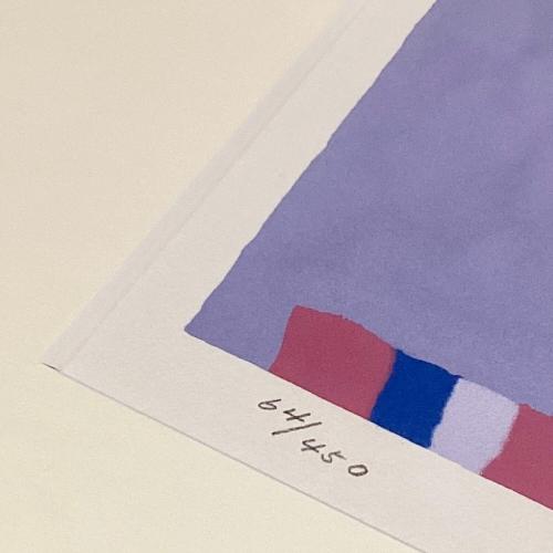 上野泰郎「コスモス」 リトグラフ 額装