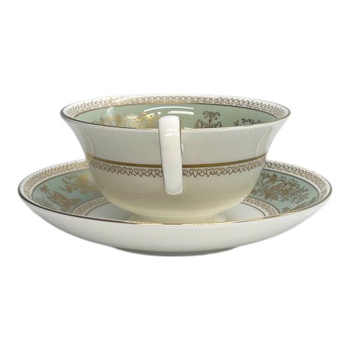Wedgwood (ウェッジウッド) カップ&ソーサー ピオニー コロンビア・セージグリーン 廃盤品