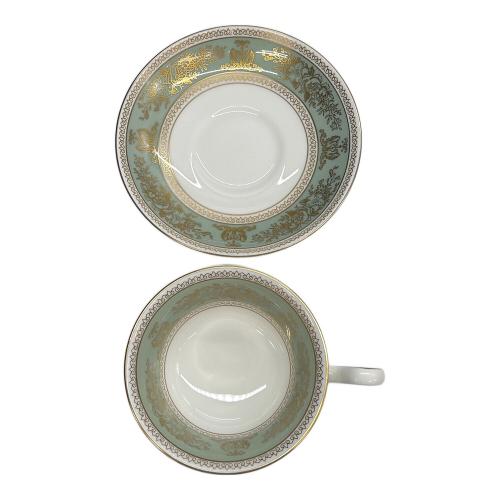 Wedgwood (ウェッジウッド) カップ&ソーサー ピオニー コロンビア・セージグリーン 廃盤品