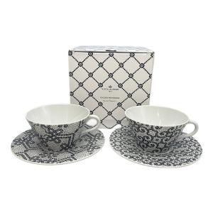VISTA ALEGRE (ヴィスタアレグレ) カップ&ソーサー 石畳デザイン 2Pセット