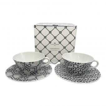 VISTA ALEGRE (ヴィスタアレグレ) カップ&ソーサー 石畳デザイン 2Pセット