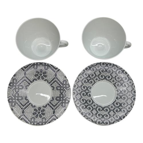 VISTA ALEGRE (ヴィスタアレグレ) カップ&ソーサー 石畳デザイン 2Pセット