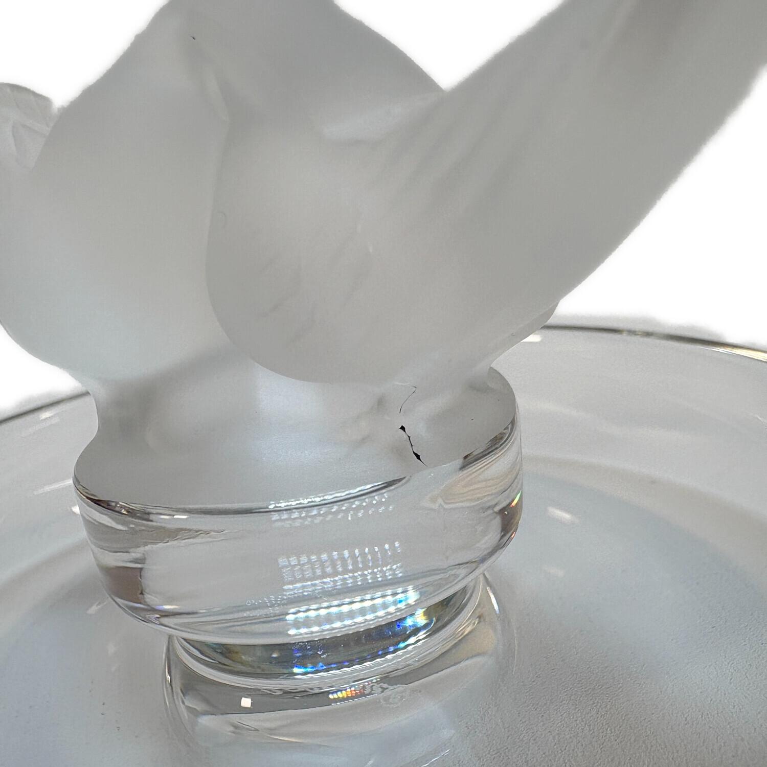 LALIQUE (ラリック) リングトレイ つがい鳥 フロストガラス
